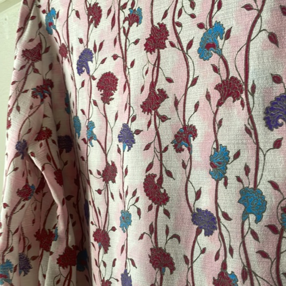 Vintage Fire Islander floral print long sleeve button down top - Picture 5 of 6